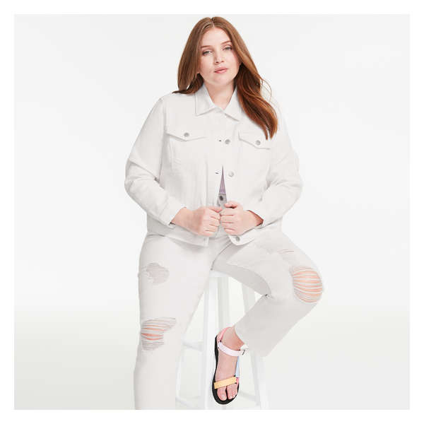 Women+ Denim Jacket - Off White